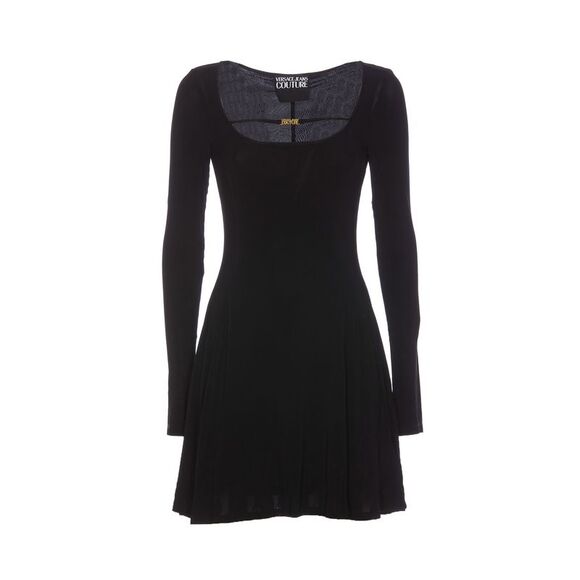 Versace Jeans Collection Dresses & Skirts - Versace Jeans Couture Women's Embroidered Logo Black Mini Dress